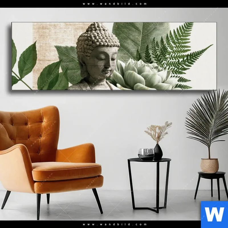 Wechselmotiv | Buddha zwischen Lotusblüten | Panorama