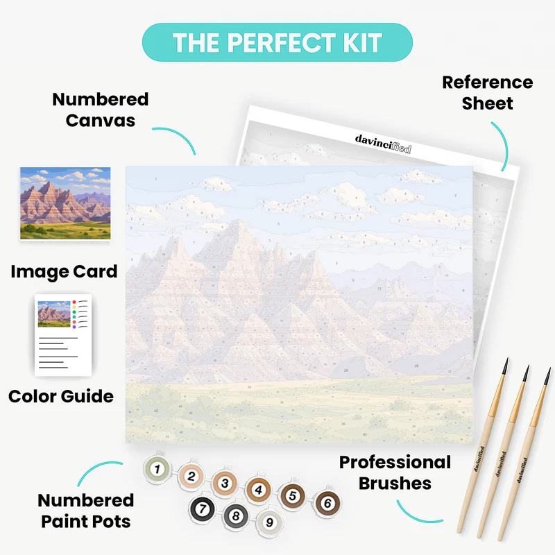 Rose and Violet Ridges - Paint by Numbers Kit