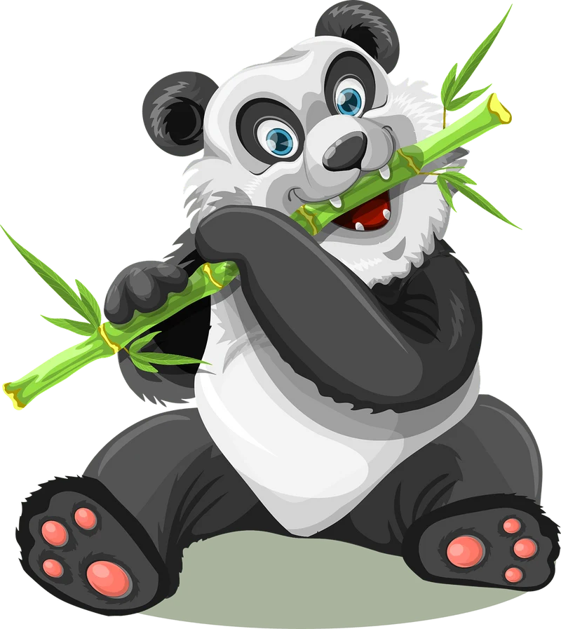 Malen nach Zahlen Panda mit Bambus
