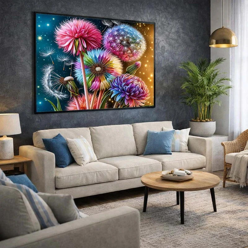 5D Diamond Painting – Sternentanz der Wunschblüten