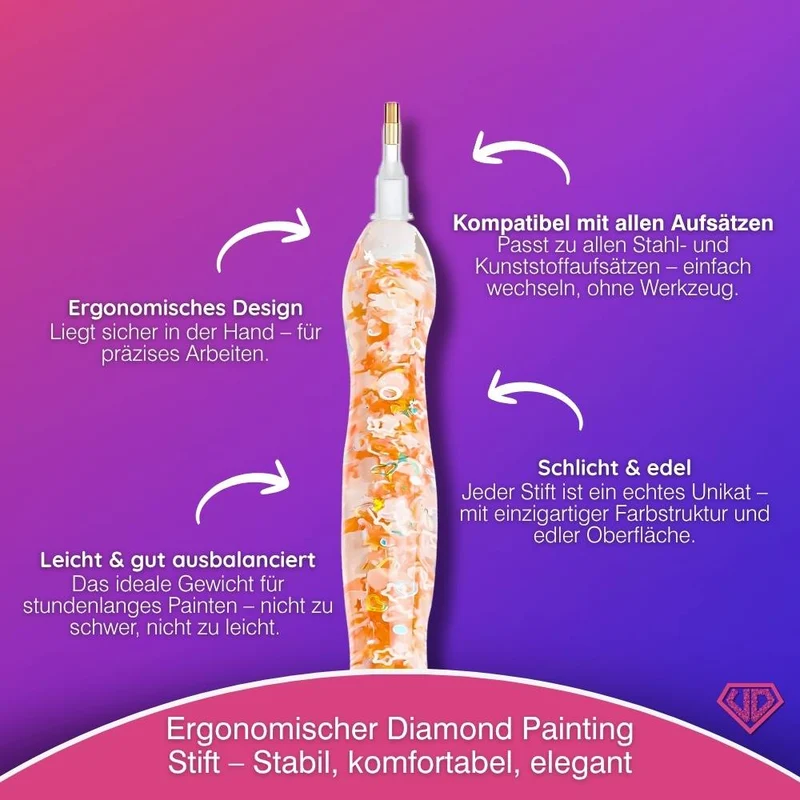 Diamond Painting Ergonomischer Leuchtstift – Sonnenblüte