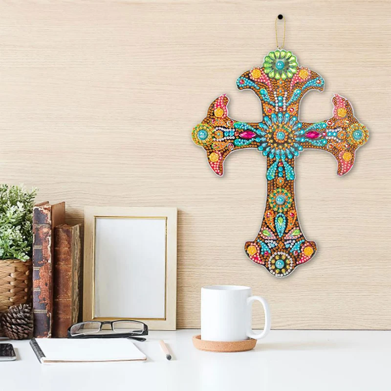 5D Diamond Painting Dekoanhänger Kreuz