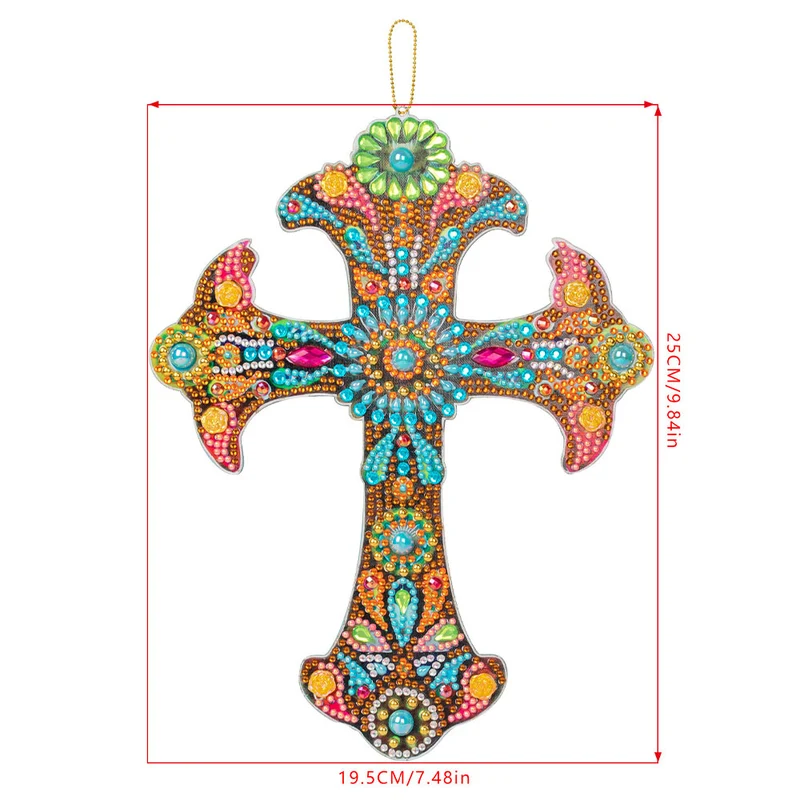 5D Diamond Painting Dekoanhänger Kreuz