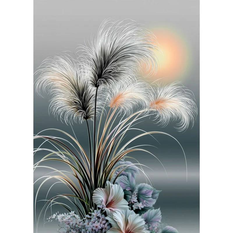 5D Diamond Painting – Tanz der Silberfedern