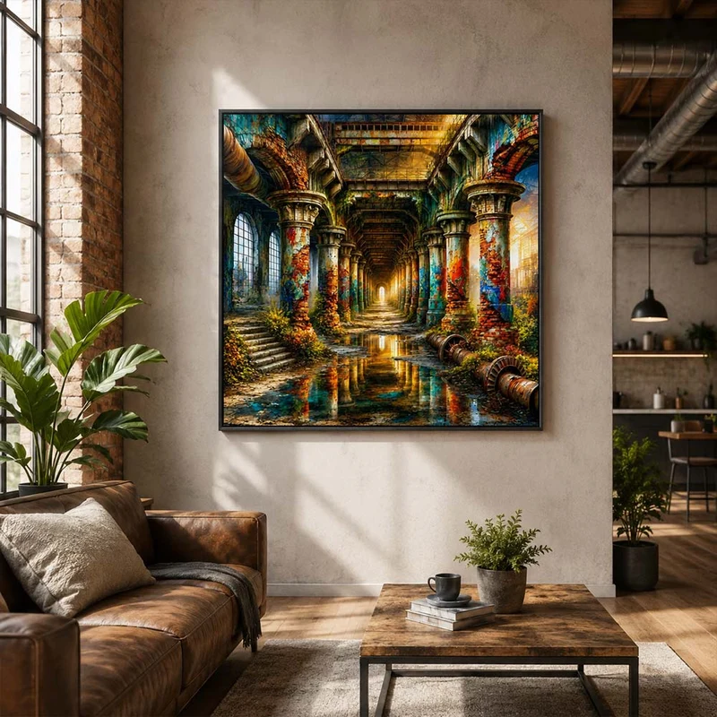 5D Diamond Painting – Verlassene Industriekathedrale
