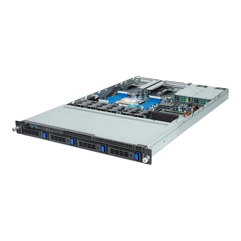 Gigabyte R163-Z30 1U Rackmount Single Socket 4th Gen AMD GENOA Server - 4x Hot-Swap Bays - Redundant PSU