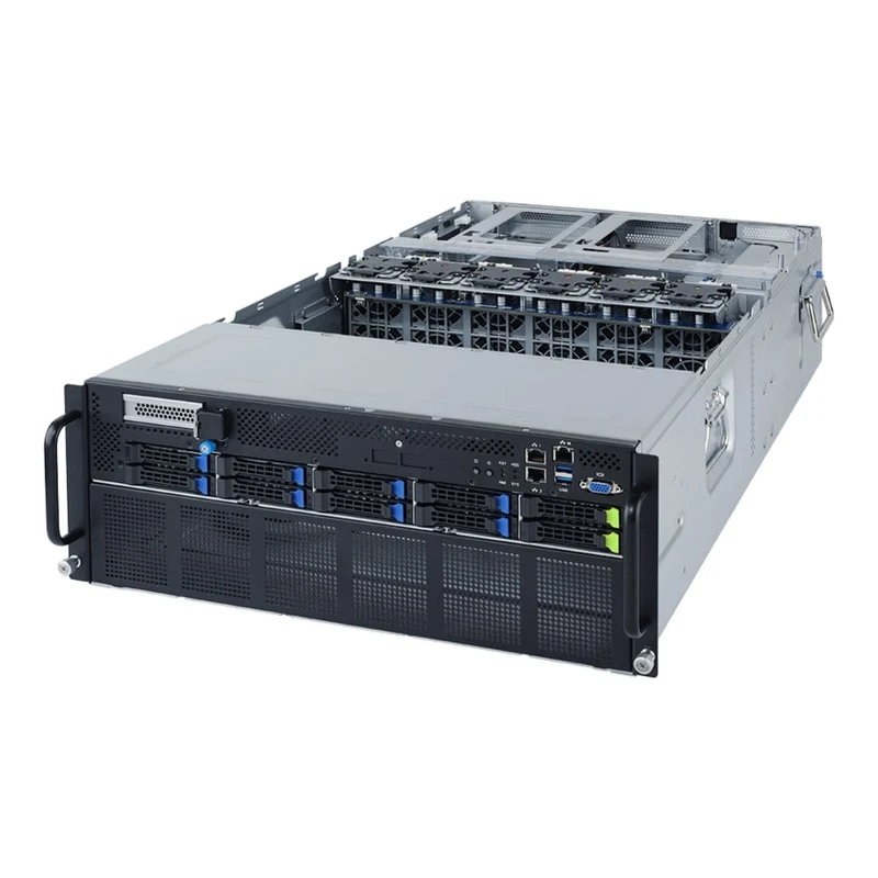 Gigabyte G482-Z54 4U Rackmount Dual 3rd Gen AMD ROME Server - Multi-GPU Support - 8x Hot-Swap Bays - Redundant PSU