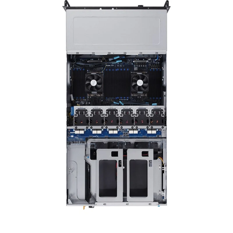Gigabyte G482-Z54 4U Rackmount Dual 3rd Gen AMD ROME Server - Multi-GPU Support - 8x Hot-Swap Bays - Redundant PSU