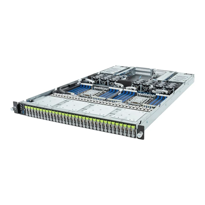 Gigabyte S183-SH0 1U Rackmount Dual Socket 4th Gen Intel Xeon Scalable Server - 32x E1.S Hot-Swap Bays - Redundant PSU