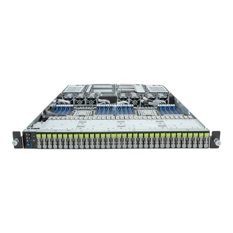 Gigabyte S183-SH0 1U Rackmount Dual Socket 4th Gen Intel Xeon Scalable Server - 32x E1.S Hot-Swap Bays - Redundant PSU