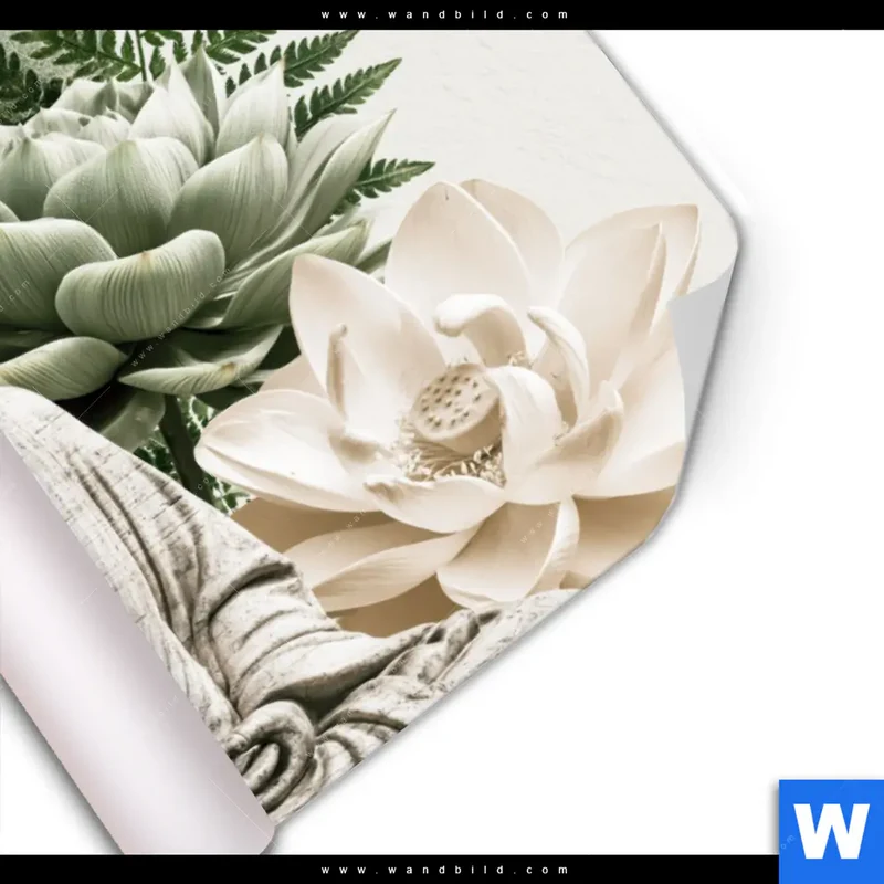 Poster | Buddha zwischen Lotusblüten | Querformat