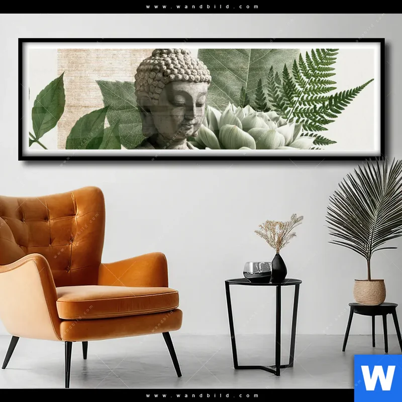 Poster | Buddha zwischen Lotusblüten | Panorama