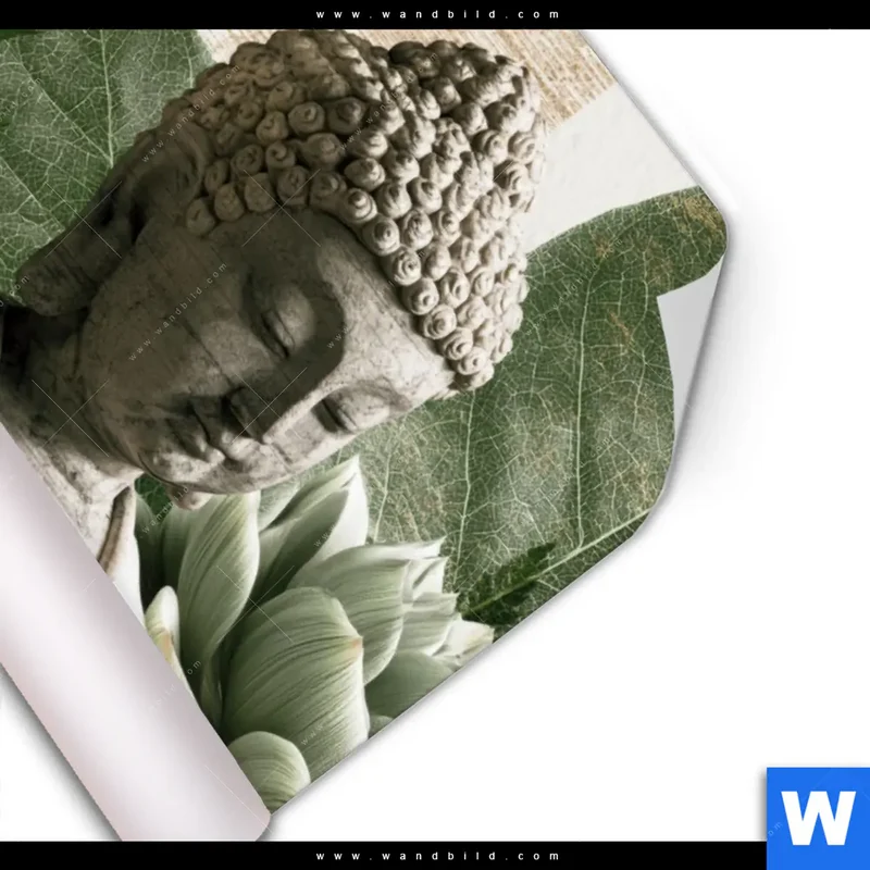 Poster | Buddha zwischen Lotusblüten | Hochformat
