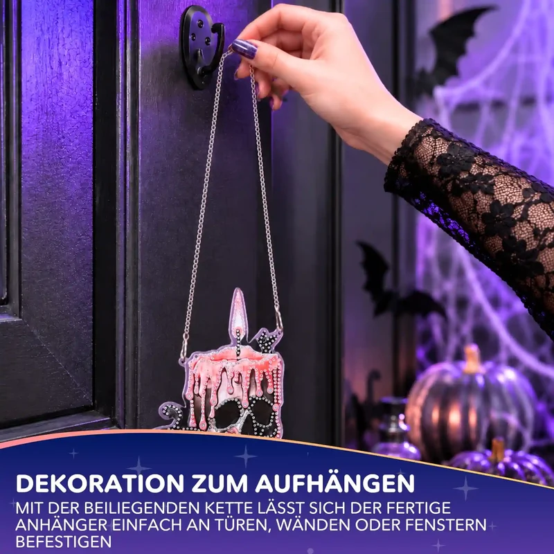 Diamond Painting Aufhänger Kerze - Halloween