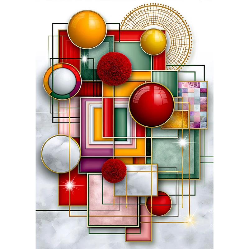 5D Diamond Painting – Aurelia der Geometrischen Harmonie