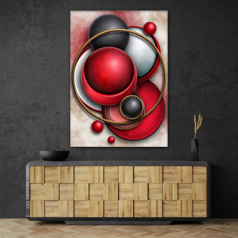 5D Diamond Painting – Rubinrote Sphären