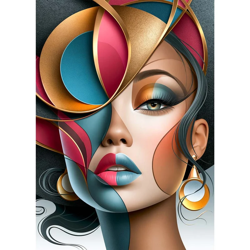 5D Diamond Painting – Geometrische Eleganz