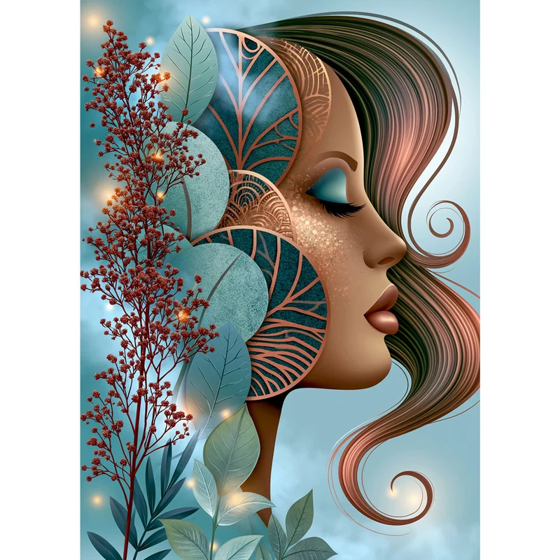 5D Diamond Painting – Aura der Blätterträume