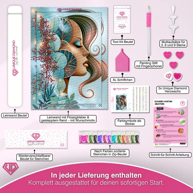 5D Diamond Painting – Aura der Blätterträume