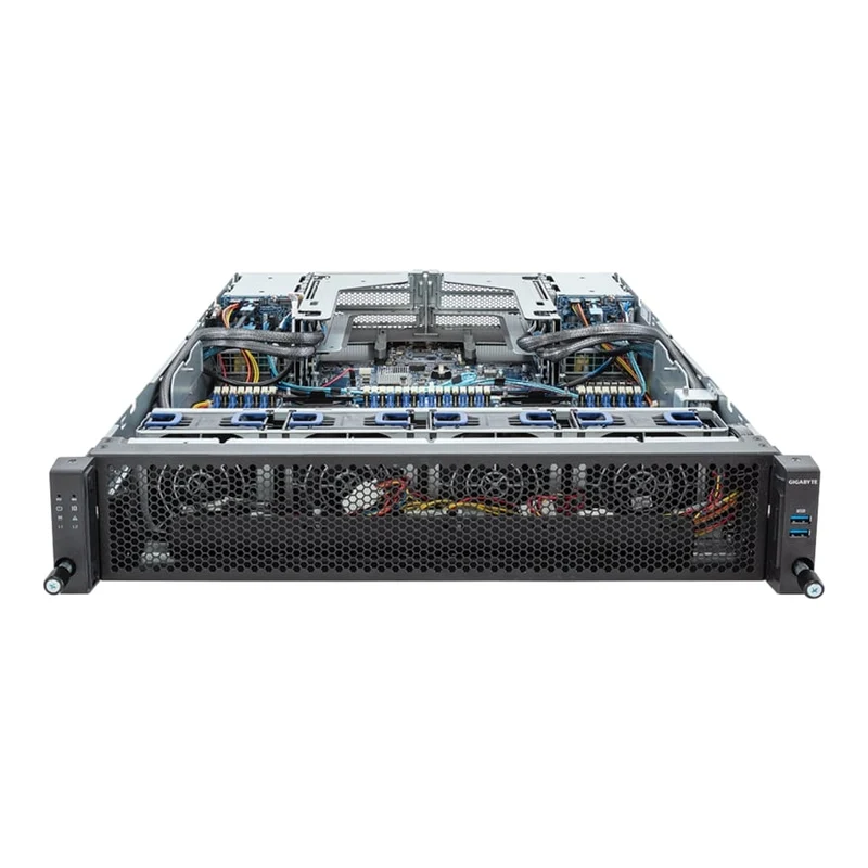 Gigabyte E283-S90 2U Rackmount Dual Socket 4th Gen Intel Xeon Scalable Server - Short Depth Edge Platform - Redundant PSU
