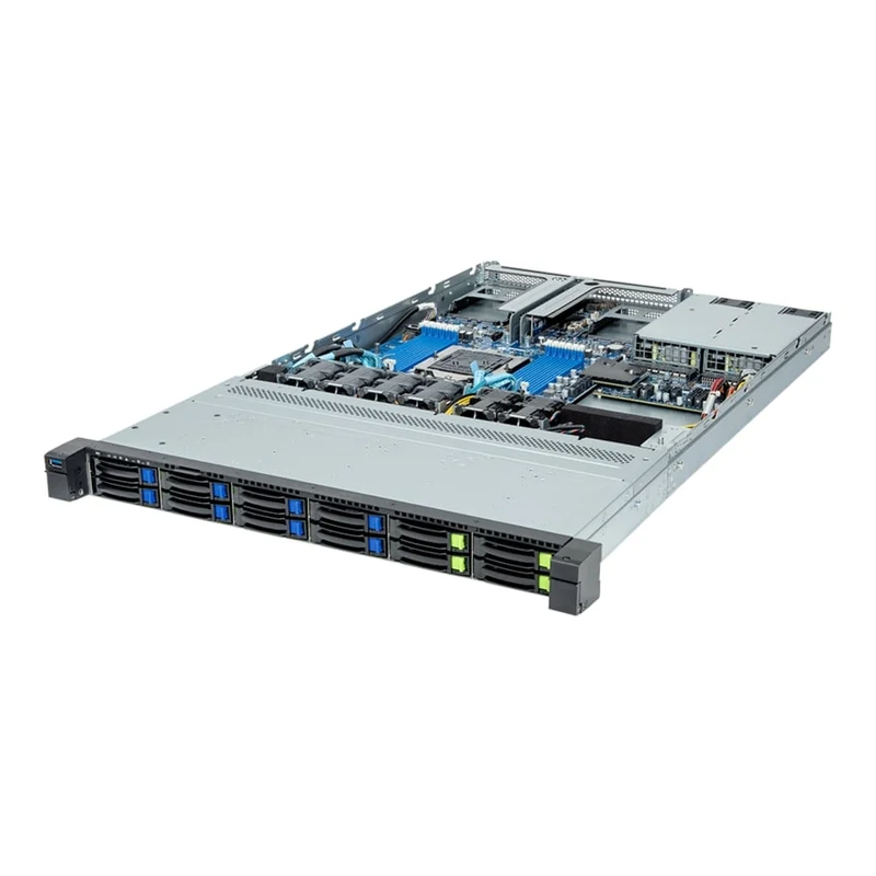 Gigabyte R163-Z32 1U Rackmount Single Socket 4th Gen AMD GENOA Server - 12x Hot-Swap Bays - Redundant PSU