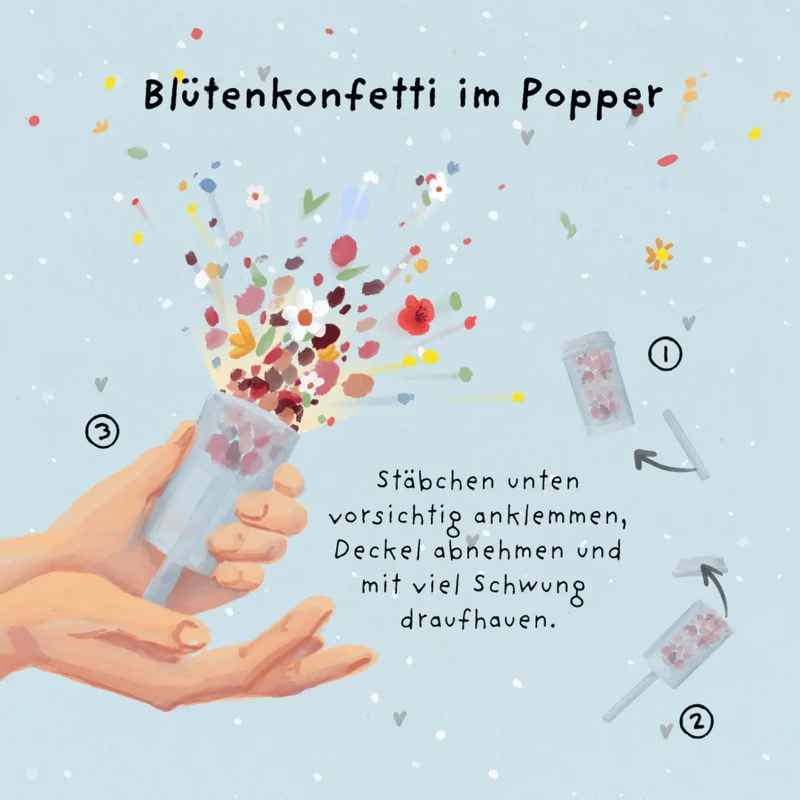 Die Stadtgärtner Blütenkonfetti im Popper - Yay!