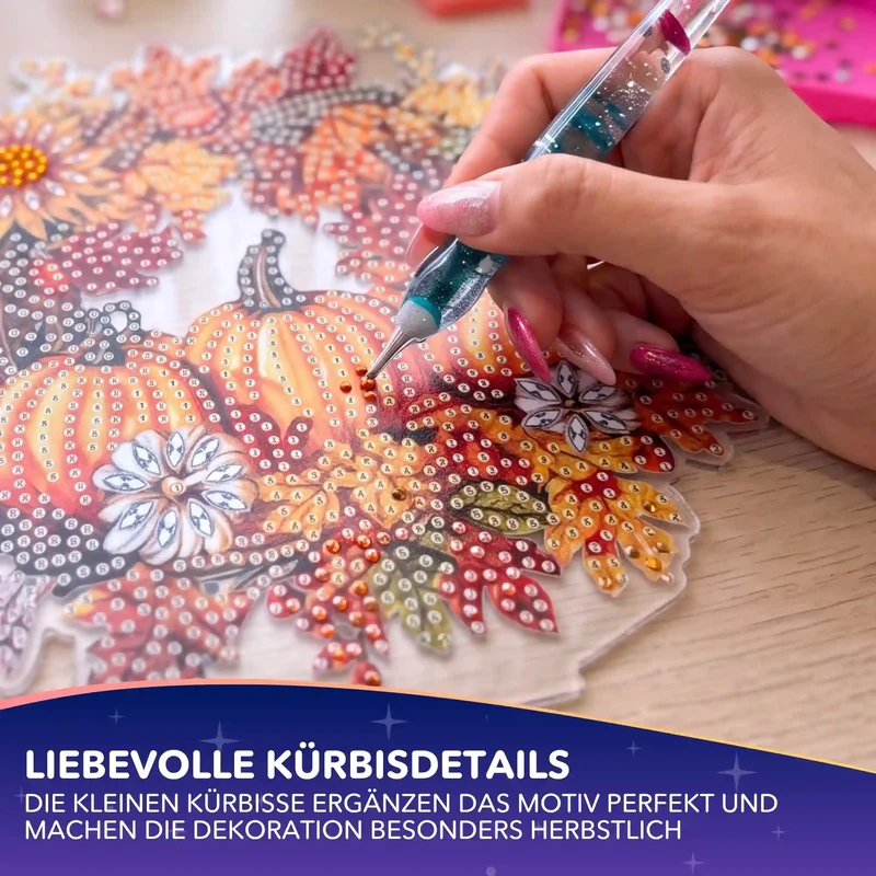 Diamond Painting Aufsteller Herbstkranz