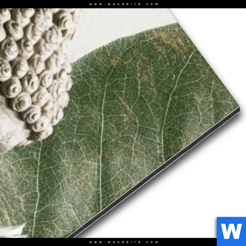 Alu-Dibond Bild | Buddha zwischen Lotusblüten | Schmal