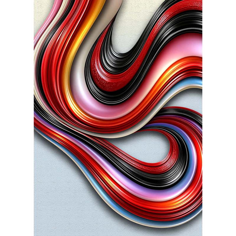 5D Diamond Painting – Fluss der Karminlinien