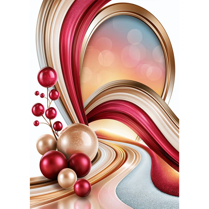 5D Diamond Painting – Rubinrote Harmonie