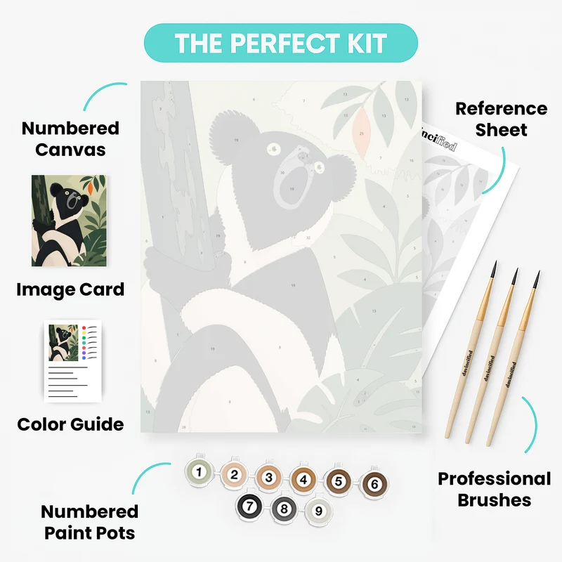 Calling Indri Lemur - Paint by Numbers Kit