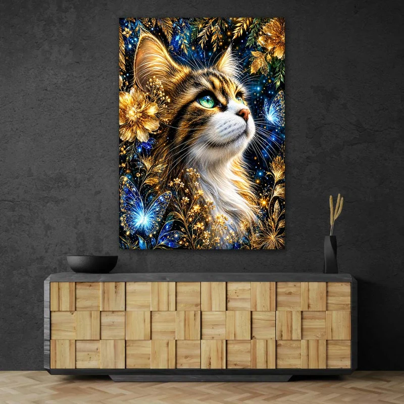 5D Diamond Painting – Sternenflüstern im Goldenen Blütenhain