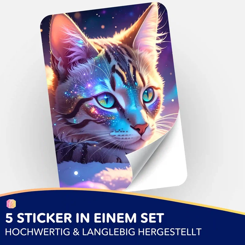 Aufkleber 5er-Set - Samtpfote