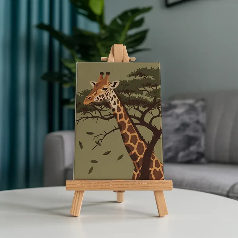 Malen nach Zahlen – 6 Mini-Gemälde - Safari-Abenteuer
