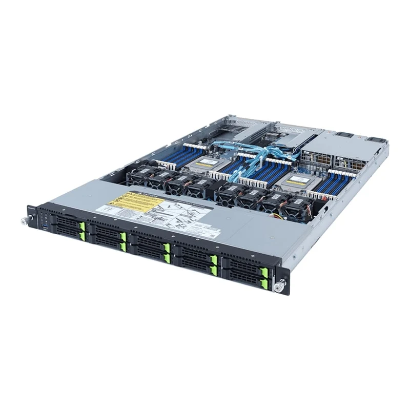 Gigabyte R182-Z93 1U Rackmount Dual 3rd Gen AMD ROME Server - 10x Hot-Swap Bays - Redundant PSU