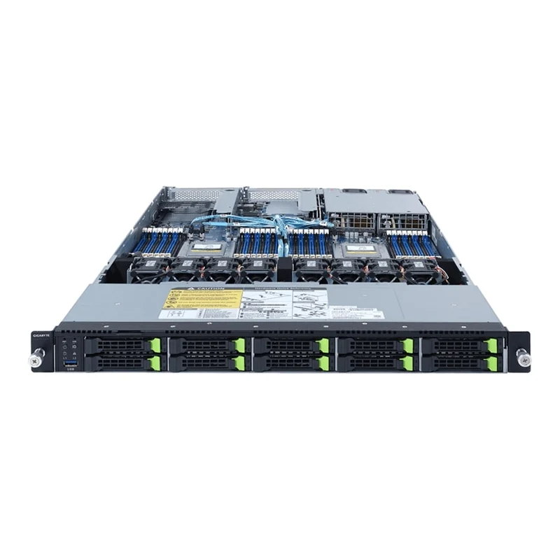 Gigabyte R182-Z93 1U Rackmount Dual 3rd Gen AMD ROME Server - 10x Hot-Swap Bays - Redundant PSU
