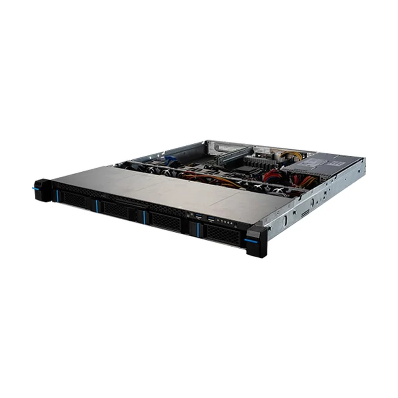 MSI S1102-01 1U Rackmount Single AMD Ryzen 7000 and EPYC 4004 Server - 4x Hot-Swap Bays - 2x Gigabit LAN - Redundant PSU
