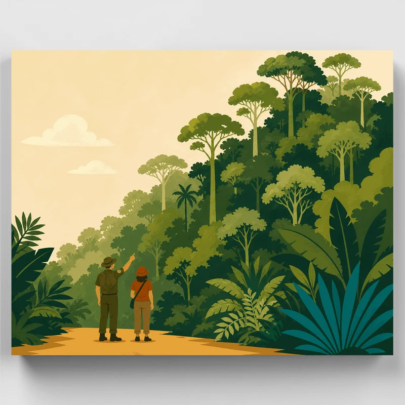 Rainforest Wall Lookout - Paint by Numbers Kit