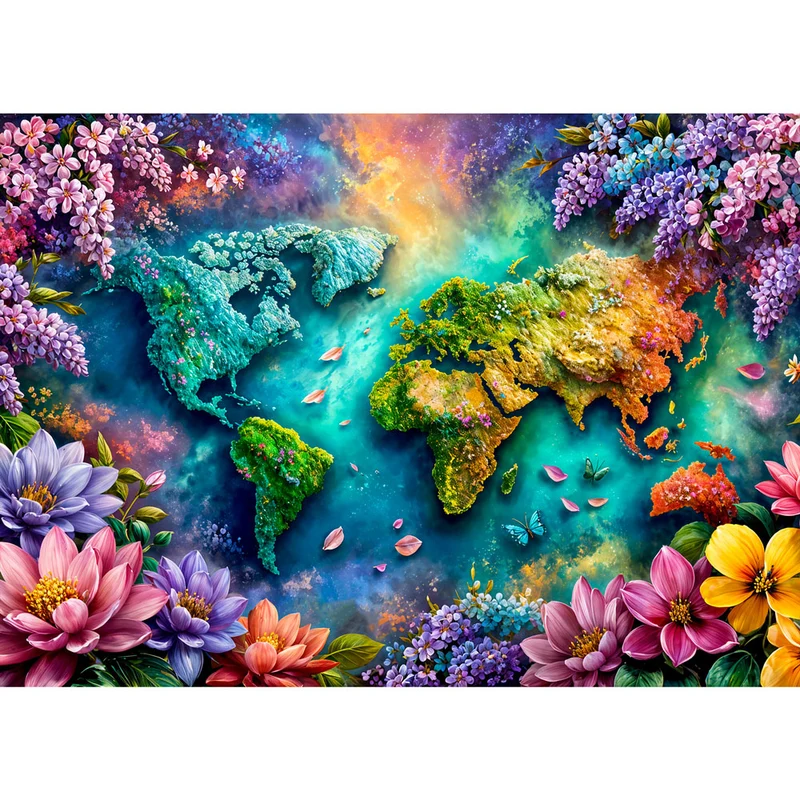 5D Diamond Painting – Blühende Welt der Harmonie