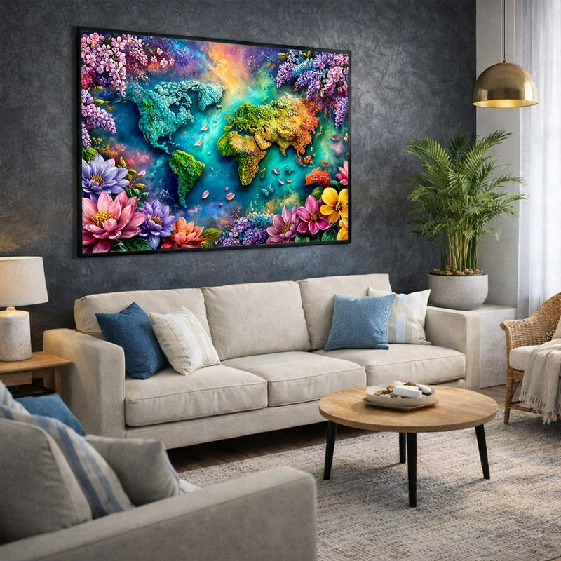 5D Diamond Painting – Blühende Welt der Harmonie