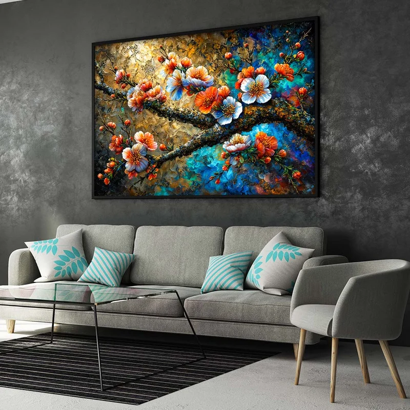 5D Diamond Painting – Blütenzauber im Kristalllicht