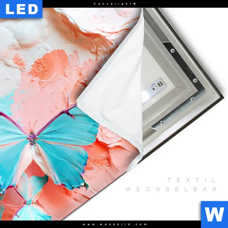 Canvalight® Leuchtbild | Schmetterlingszauber | Querformat