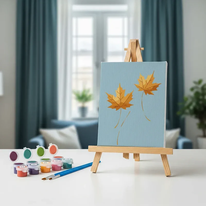 Malen nach Zahlen – 6 Mini-Gemälde - Flüsternde Herbstblätter