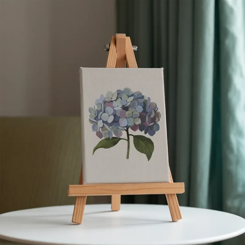 Malen nach Zahlen – 6 Mini-Gemälde - Hortensie Abschied