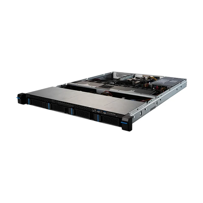MSI S1102-02 1U Rackmount Single AMD Ryzen 7000 and EPYC 4004 Server - Water Cooled - 4x Hot-Swap Bays - 2x Gigabit LAN - Redundant PSU