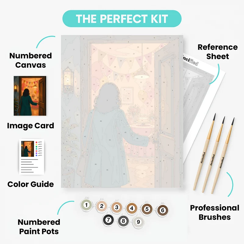 Surprise Party Doorway - Paint by Numbers Kit