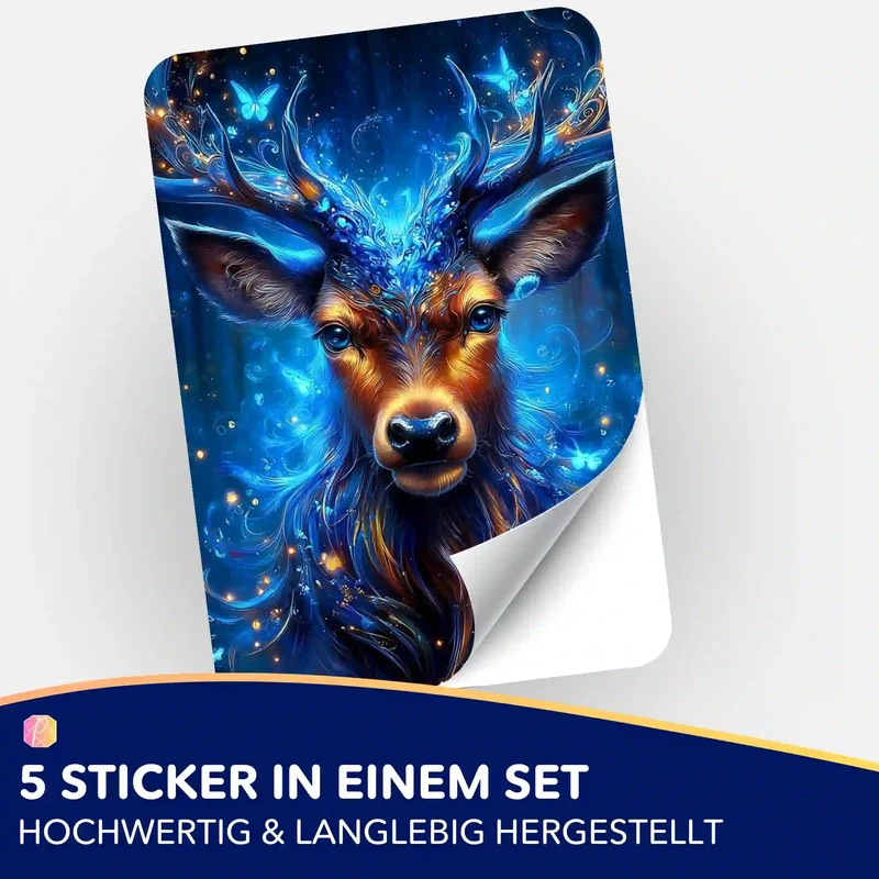 Aufkleber 5er-Set - Wächter des Waldes