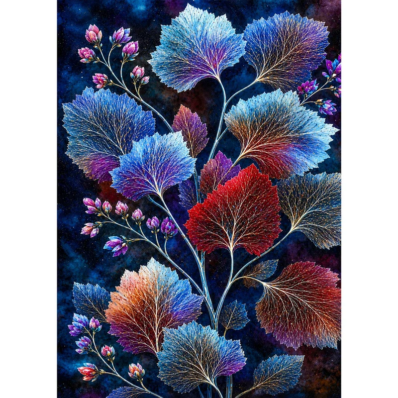 5D Diamond Painting – Leuchtende Blätterpracht