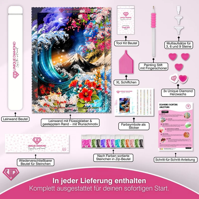5D Diamond Painting – Moonwave Sakura Eclipse