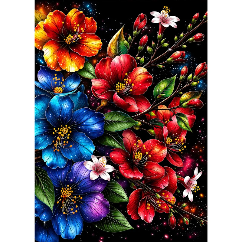 5D Diamond Painting – Cosmic Blossom Symphony
